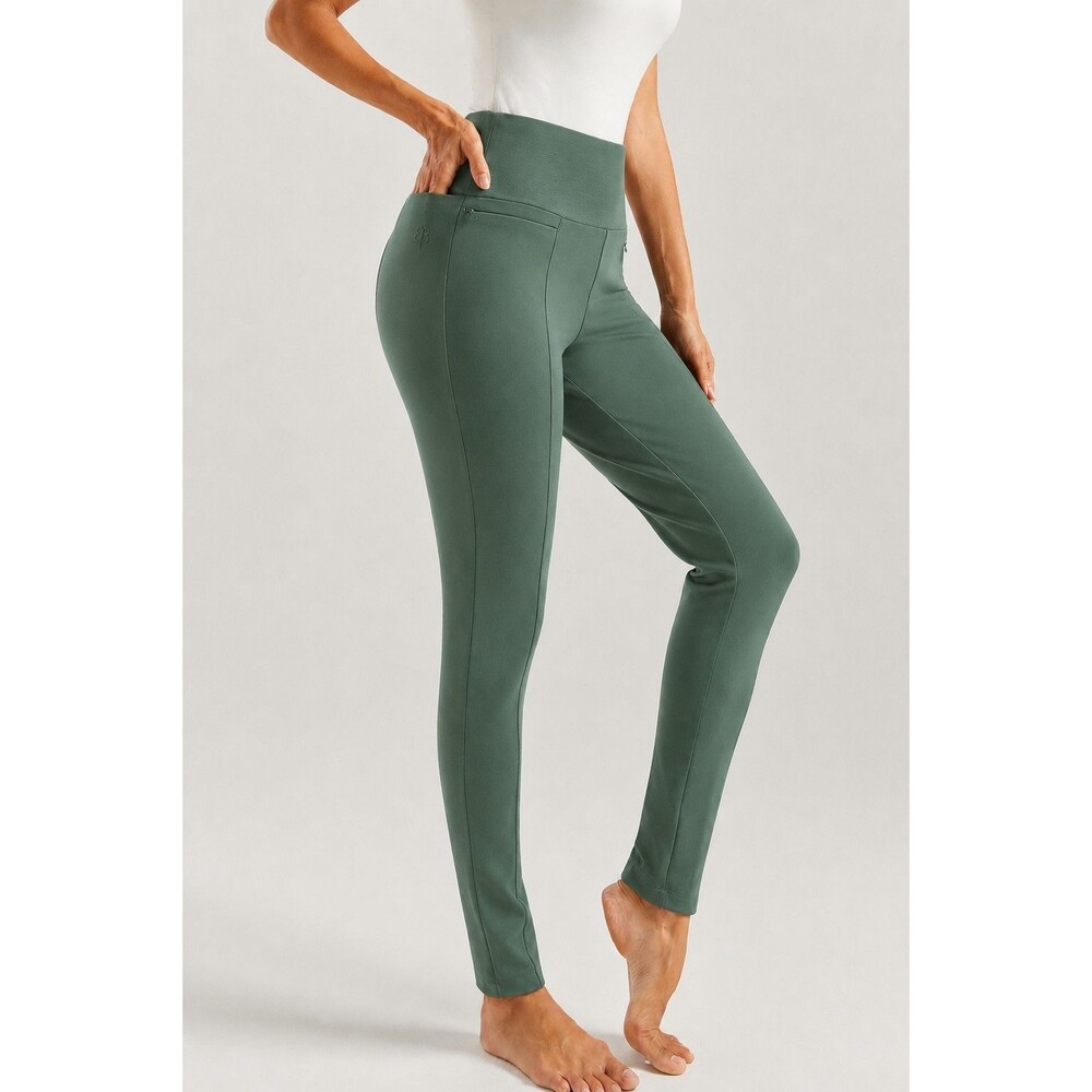 New Betabrand Olive Power Down Skinny Dress Pant Yoga Pants Medium 25 inseam
